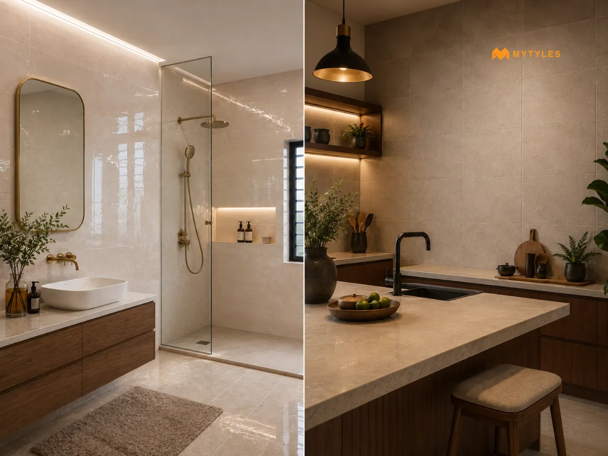 Glossy vs Matt 300x450 Wall Tiles:
